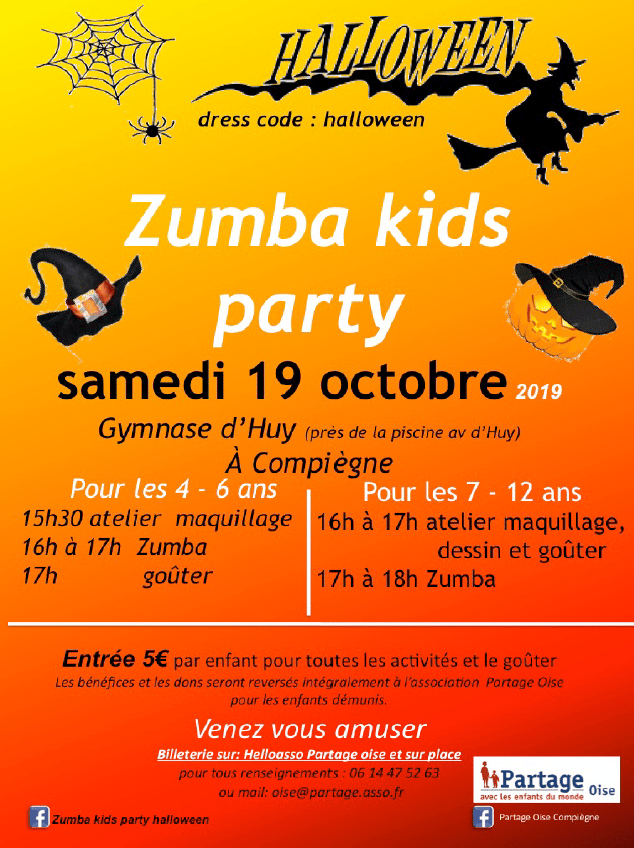 Zumba Kids Party organisée par Partage Oise à Compiègne